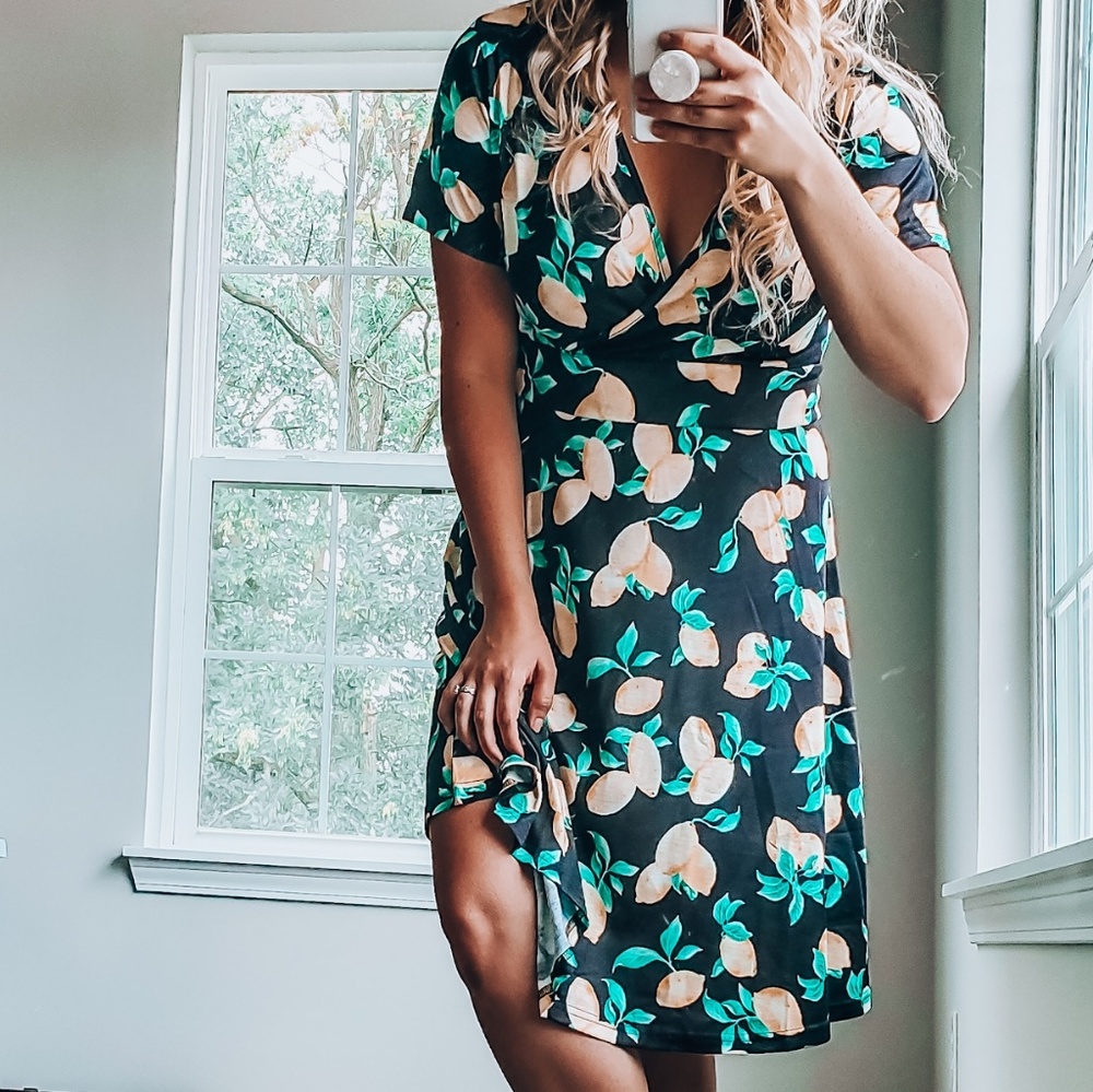 Lemon print dress